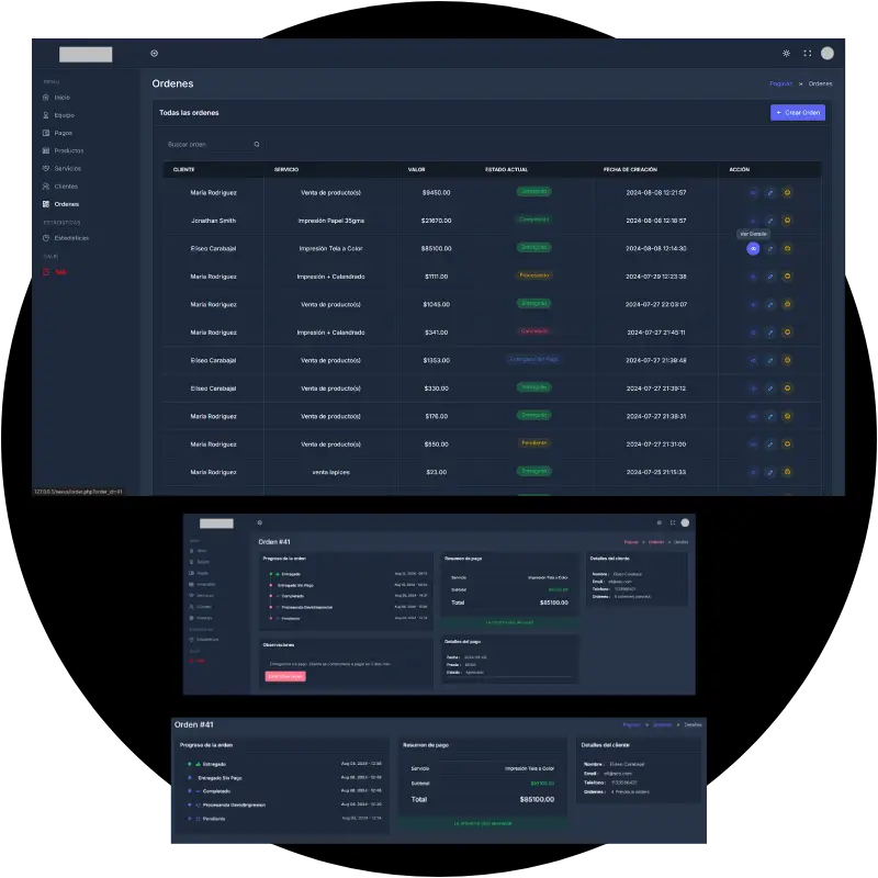 Capturas de Nexus CRM